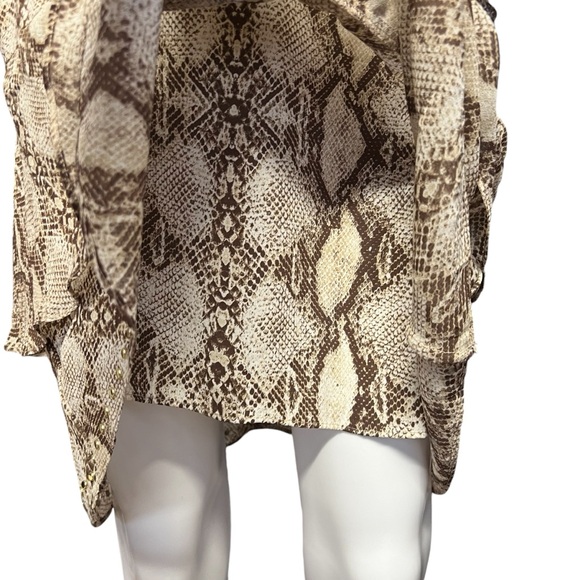 White House Black Market NWT - Women’s Belted Studded Animal Print Dress Sz. XS - Picture 6 of 11